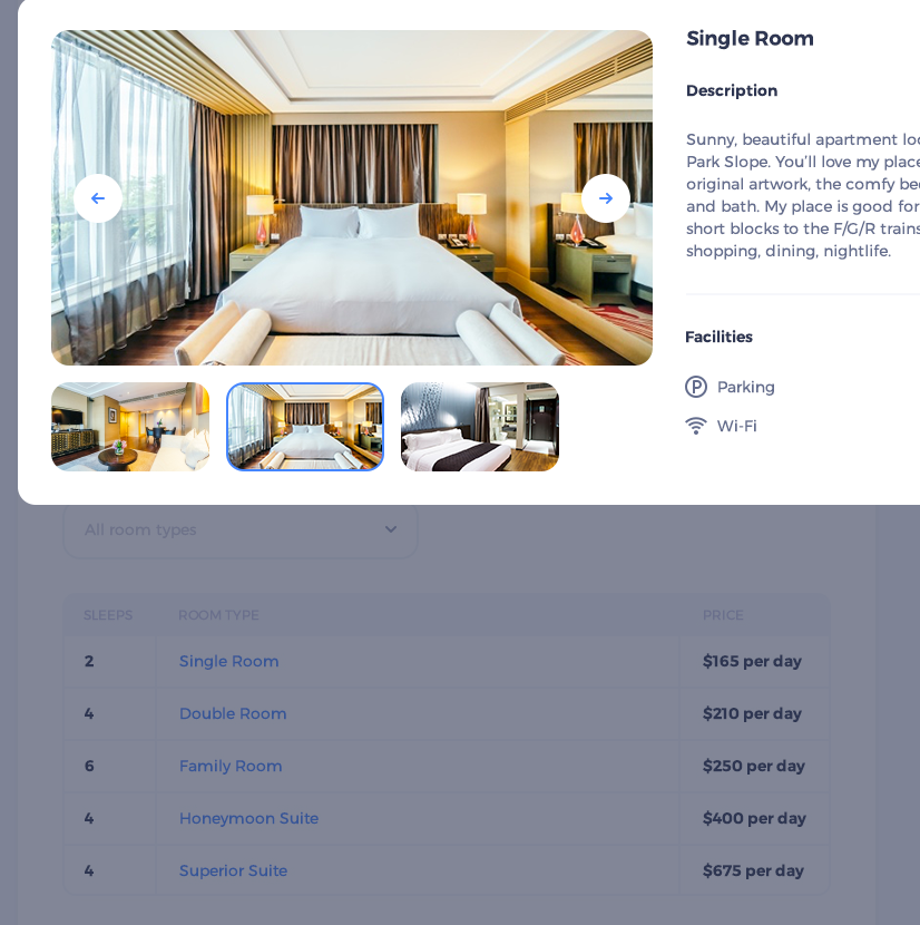 Single room wordpress theme