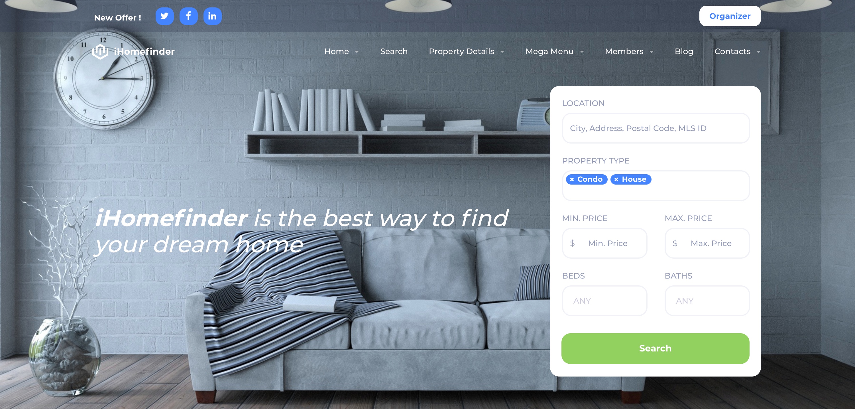 iHomefinder - Wealty Real Estate WordPress Theme