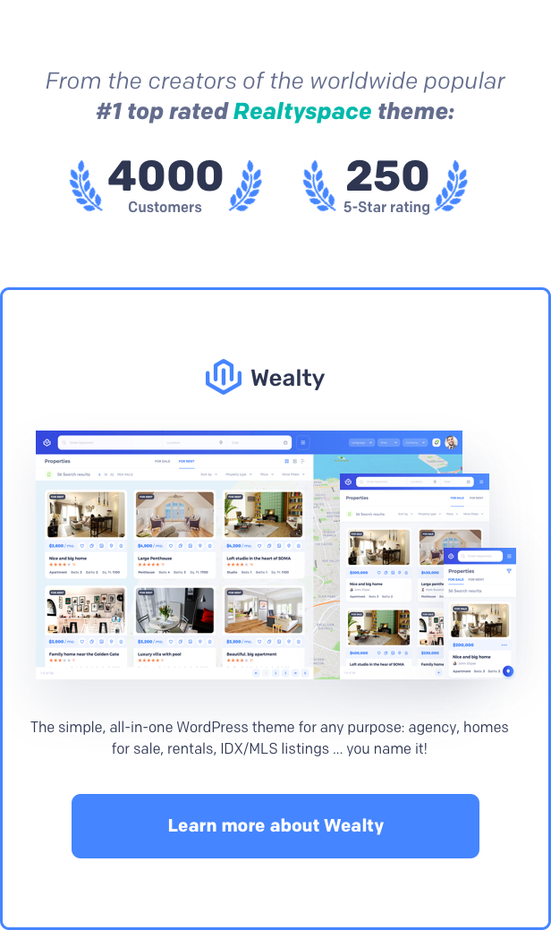 Buy best Real estate WordPress Theme