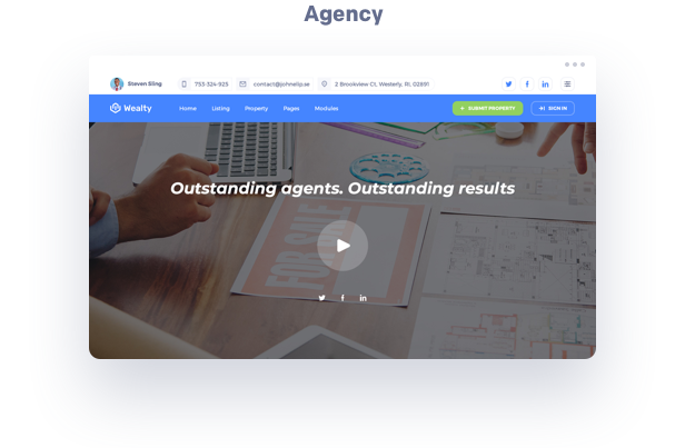 agency real estate wordpress theme