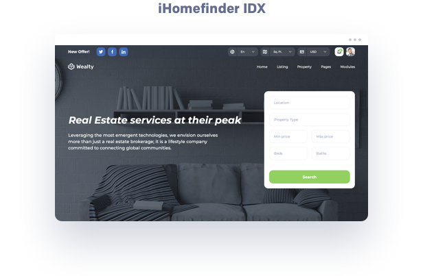 Ihomefinder real estate wordpress theme plugin